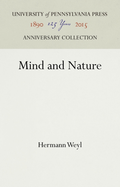 Book Cover for Mind and Nature by Hermann Weyl