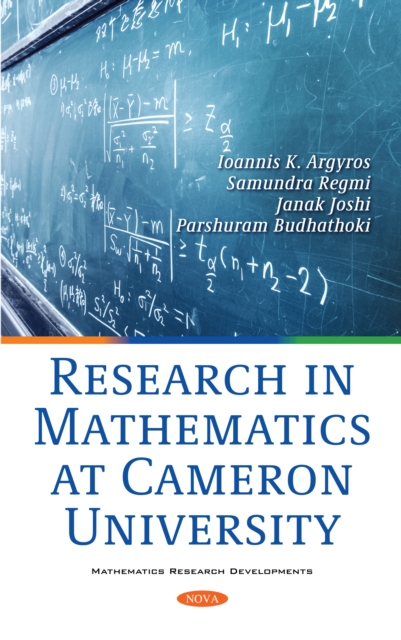 Book Cover for Research in Mathematics at Cameron University by Ioannis K Argyros