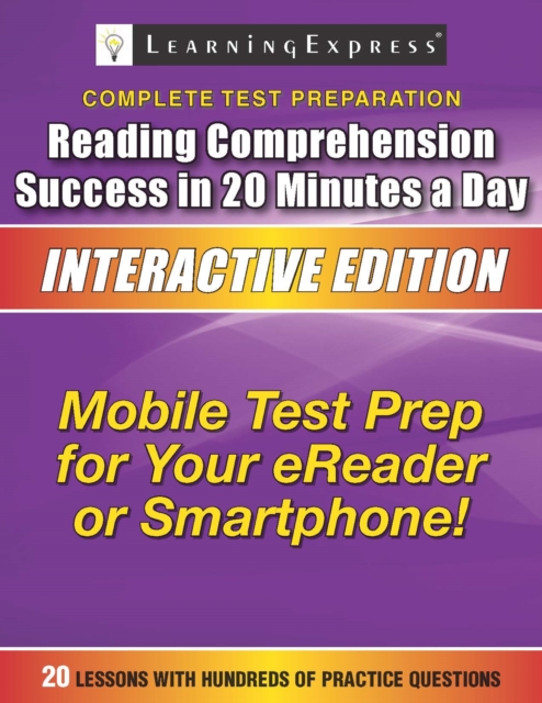 Book Cover for Reading Comprehension Success in 20 Minutes a Day by Learning Express Llc