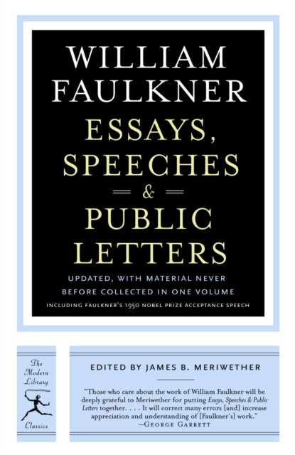 Book Cover for Essays, Speeches & Public Letters by William Faulkner