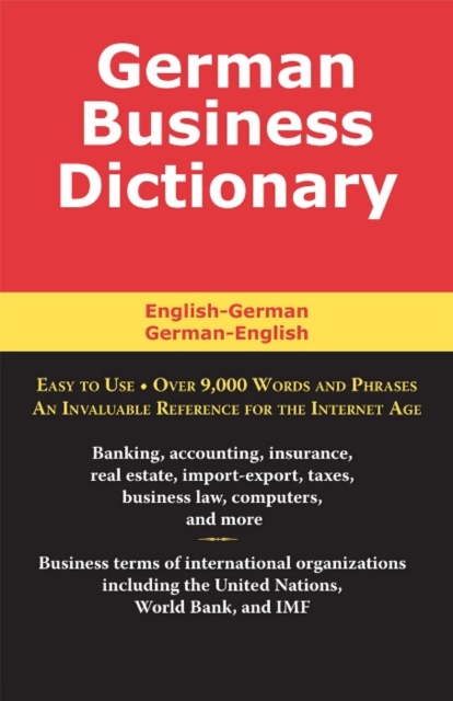 Book Cover for German Business Dictionary by Morry Sofer