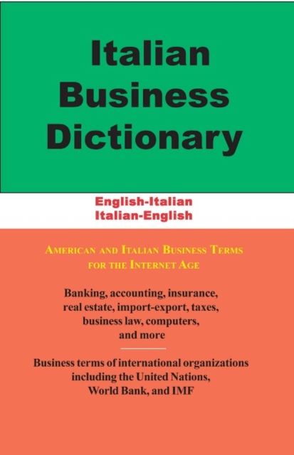 Book Cover for Italian Business Dictionary by Morry Sofer