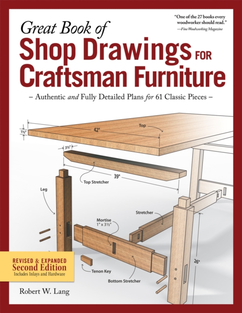 Book Cover for Great Book of Shop Drawings for Craftsman Furniture, Revised & Expanded Second Edition by Robert W. Lang