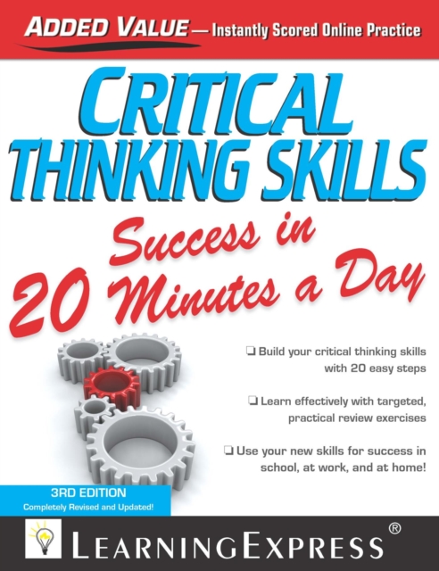 Book Cover for Critical Thinking Skills Success in 20 Minutes a Day, 3rd Edition by LearningExpress