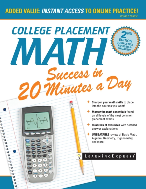 Book Cover for College Placement Math Success in 20 Minutes a Day by LearningExpress