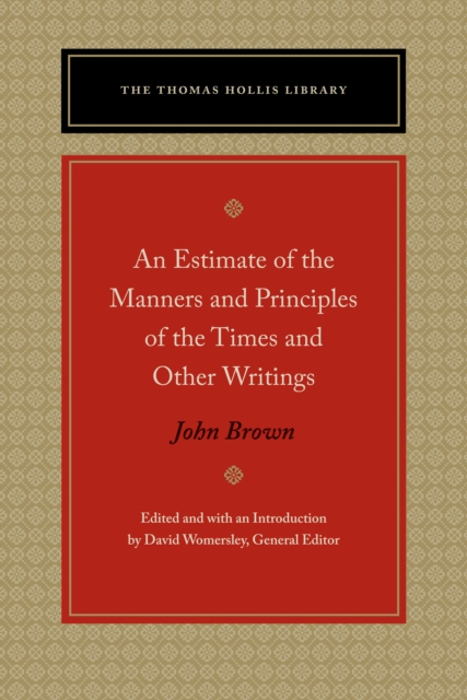 Book Cover for Estimate of the Manners and Principles of the Times and Other Writings by John Brown