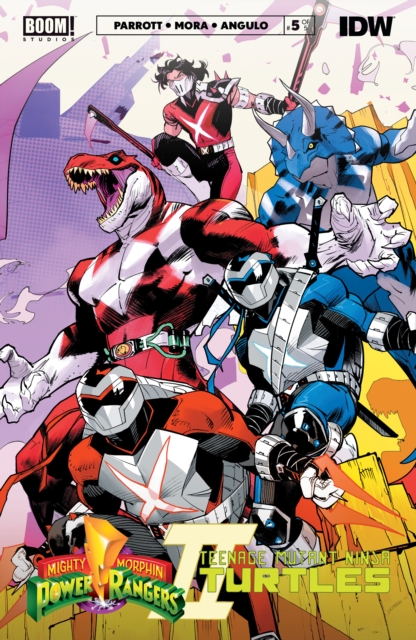 Book Cover for Mighty Morphin Power Rangers/ Teenage Mutant Ninja Turtles II #5 by Ryan Parrott