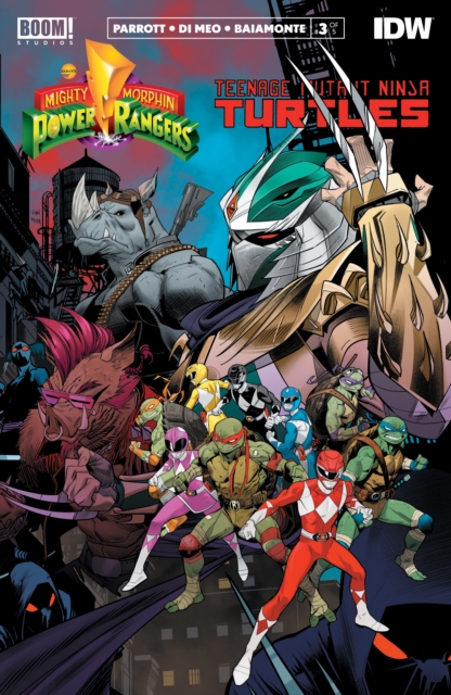 Book Cover for Mighty Morphin Power Rangers/Teenage Mutant Ninja Turtles #3 by Ryan Parrott