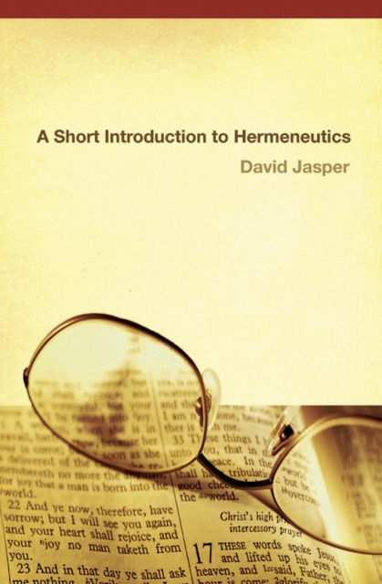 Book Cover for Short Introduction to Hermeneutics by David Jasper