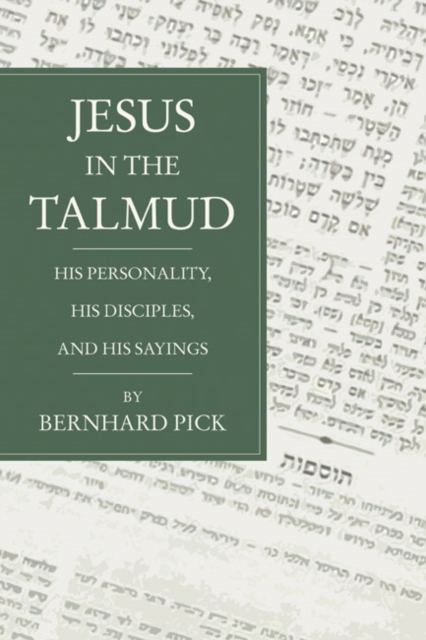 Book Cover for Jesus in the Talmud by Bernhard Pick