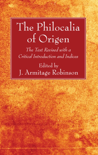 Book Cover for Philocalia of Origen by Origen