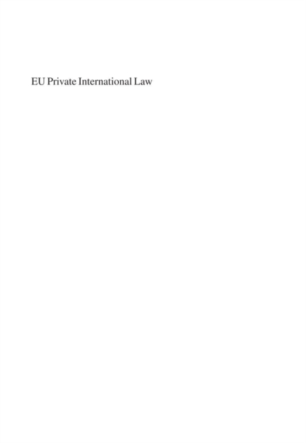 Book Cover for EU Private International Law by Peter Stone