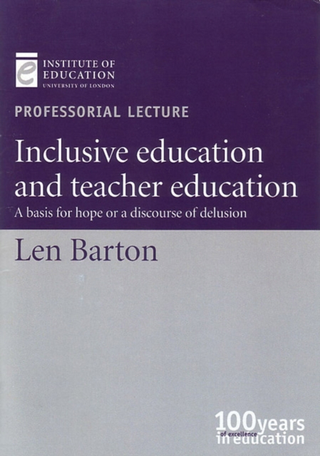 Book Cover for Inclusive education and teacher education by Barton, Len