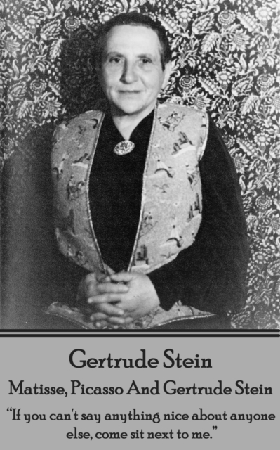 Book Cover for Matisse, Picasso And Getrude Stein by Gertrude  Stein