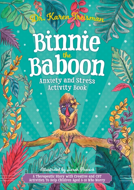 Book Cover for Binnie the Baboon Anxiety and Stress Activity Book by Karen Treisman