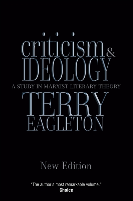 Book Cover for Criticism and Ideology by Terry Eagleton