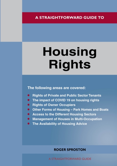 Book Cover for Straightforward Guide To Housing Rights by Sproston, Roger