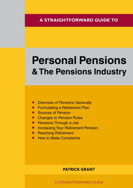 Book Cover for Straightforward Guide To Personal Pensions And The Pension Industry by Grant, Patrick