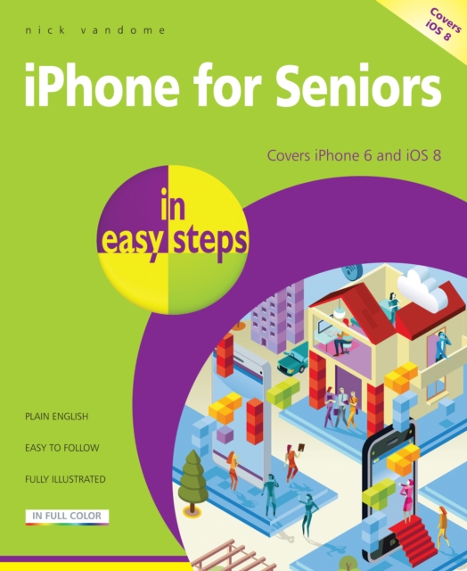 Book Cover for iPhone for Seniors in easy steps by Nick Vandome