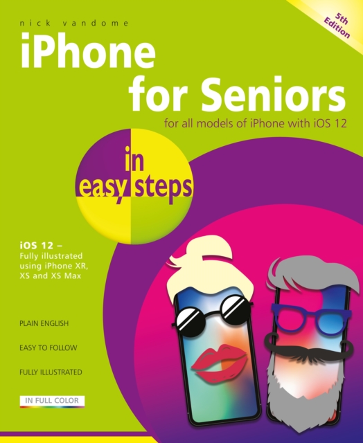 Book Cover for iPhone for Seniors in easy steps, 5th edition by Nick Vandome