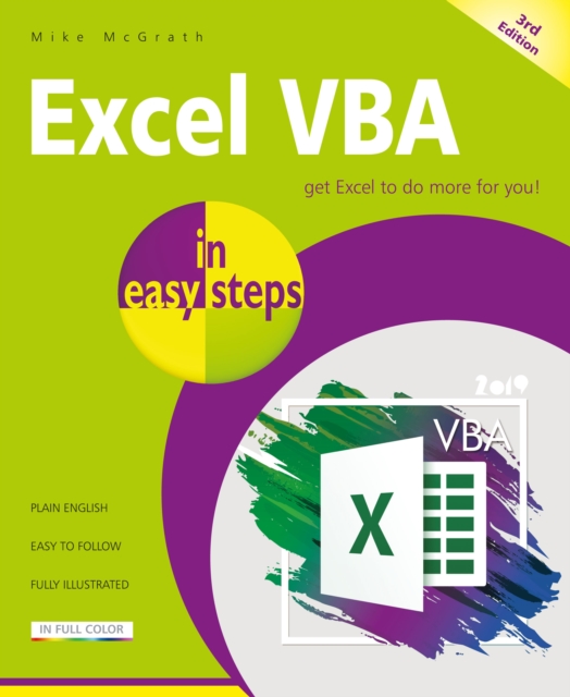 Book Cover for Excel VBA in easy steps, 3rd edition by Mike McGrath