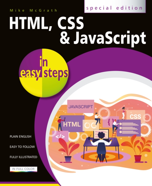 Book Cover for HTML, CSS & JavaScript in easy steps by McGrath, Mike