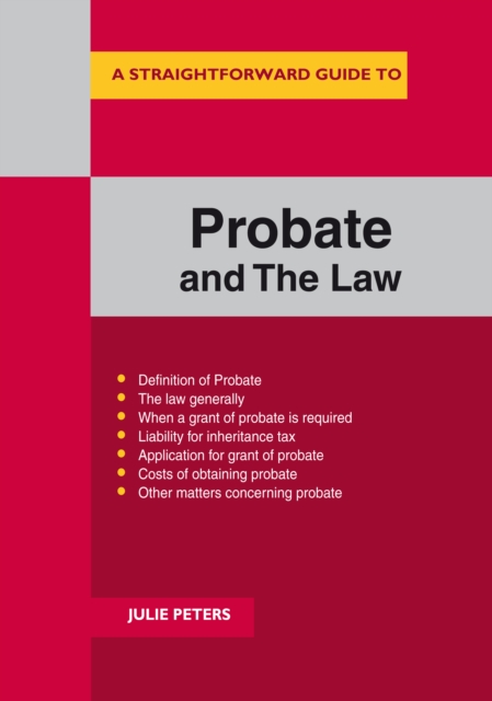 Book Cover for Straightforward Guide To The Probate And The Law by Julie Peters