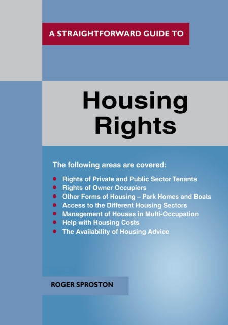 Book Cover for Straightforward Guide To Housing Rights Revised Ed. 2018 by Sproston, Roger