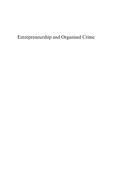 Book Cover for Entrepreneurship and Organised Crime by Gottschalk, Petter