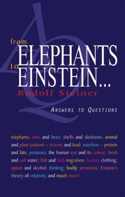 Book Cover for From Elephants to Einstein by Rudolf Steiner