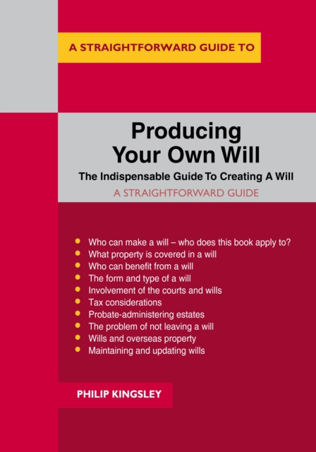 Book Cover for Straightforward Guide To Producing Your Own Will by Philip Kingsley