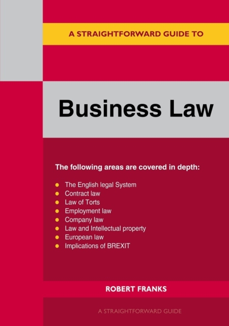 Book Cover for Straightforward Guide To Business Law by Robert Franks