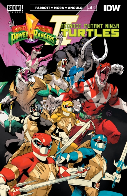 Book Cover for Mighty Morphin Power Rangers/ Teenage Mutant Ninja Turtles II #4 by Ryan Parrott