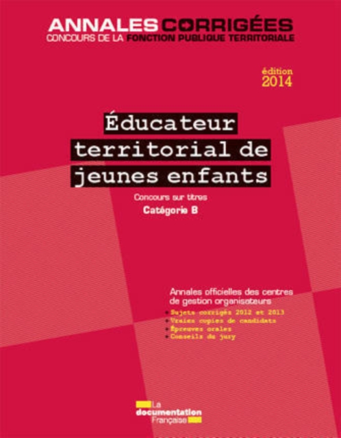 Book Cover for Educateur territorial de jeunes enfants 2014 by Collectif