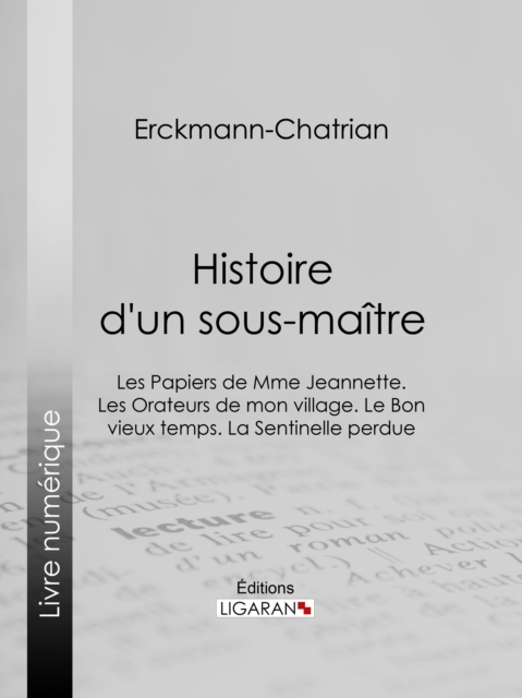 Book Cover for Histoire d''un sous-maître by Erckmann-Chatrian