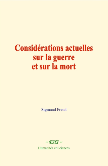 Book Cover for Considérations actuelles sur la guerre et sur la mort by Freud, Sigmund