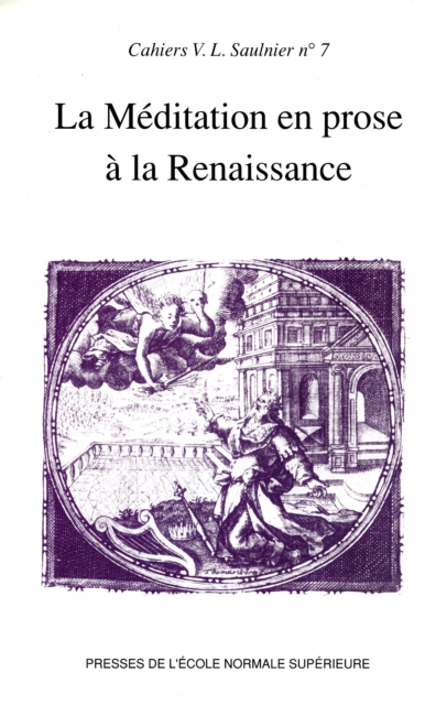 Book Cover for La méditation en prose à la Renaissance by Collectif