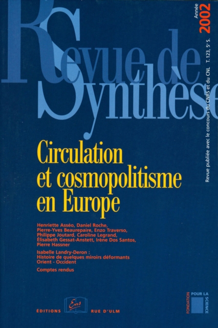 Book Cover for Circulation et cosmopolitisme en Europe by Collectif