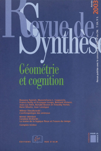 Book Cover for Géométrie et cognition by Collectif