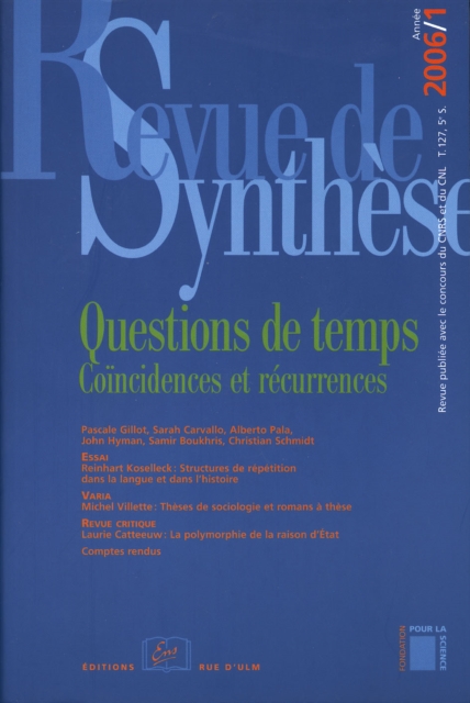 Book Cover for Questions de temps - Coïncidences et récurrences by Collectif