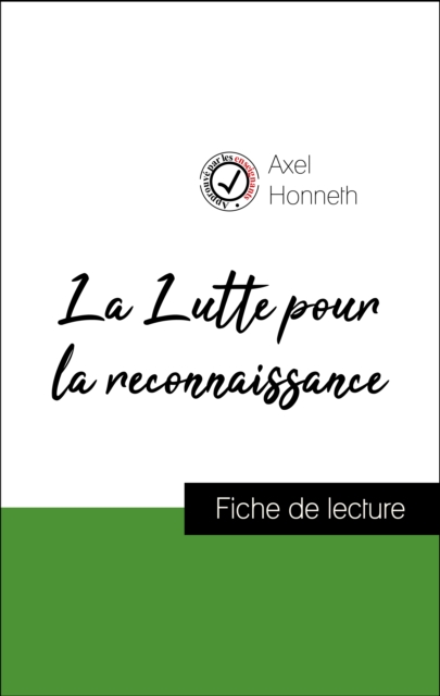 Book Cover for Analyse de l''œuvre : La Lutte pour la reconnaissance (résumé et fiche de lecture plébiscités par les enseignants sur fichedelecture.fr) by Axel Honneth