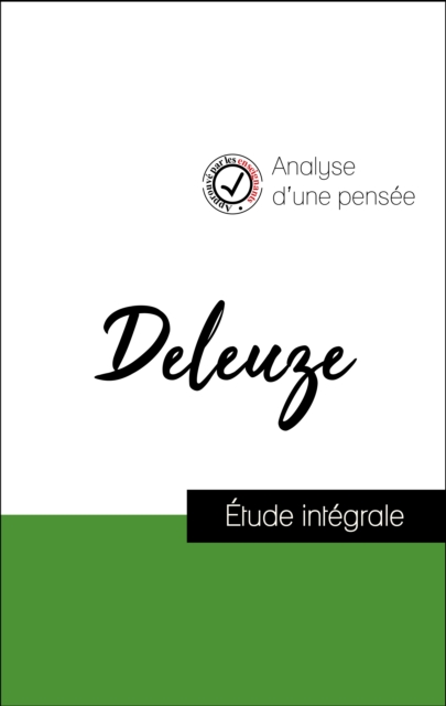 Book Cover for Analyse d''une pensée : Deleuze (résumé et fiche de lecture plébiscités par les enseignants sur fichedelecture.fr) by Deleuze, Gilles