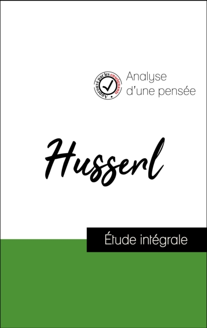 Book Cover for Analyse d''une pensée : Husserl (résumé et fiche de lecture plébiscités par les enseignants sur fichedelecture.fr) by Edmund Husserl