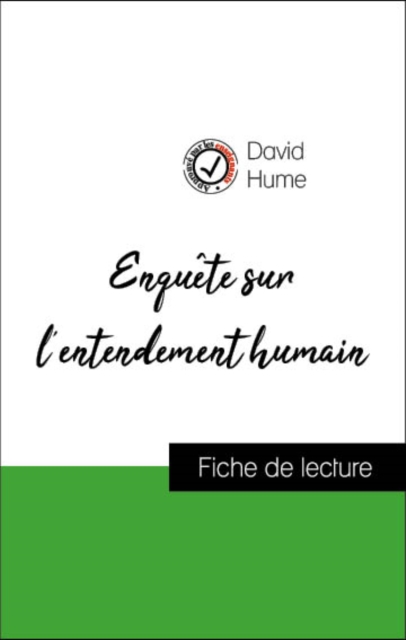 Book Cover for Analyse de l''œuvre : Enquête sur l''entendement humain (résumé et fiche de lecture plébiscités par les enseignants sur fichedelecture.fr) by Hume, David