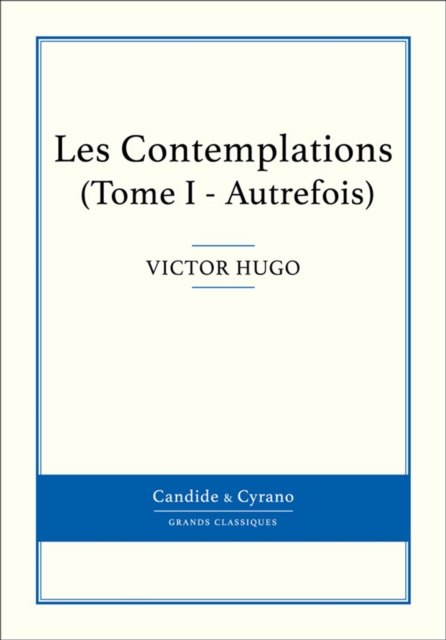 Book Cover for Les Contemplations I by Hugo, Victor