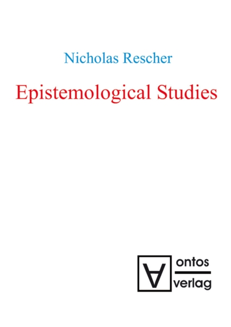 Book Cover for Epistemological Studies by Nicholas Rescher