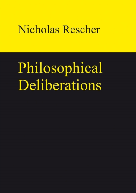 Book Cover for Philosophical Deliberations by Nicholas Rescher