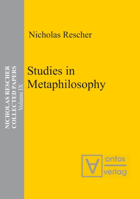 Book Cover for Studies in Metaphilosophy by Nicholas Rescher