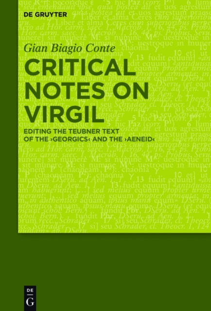 Book Cover for Critical Notes on Virgil by Conte, Gian Biagio