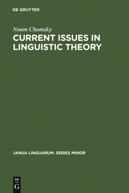 Book Cover for Current Issues in Linguistic Theory by Noam Chomsky